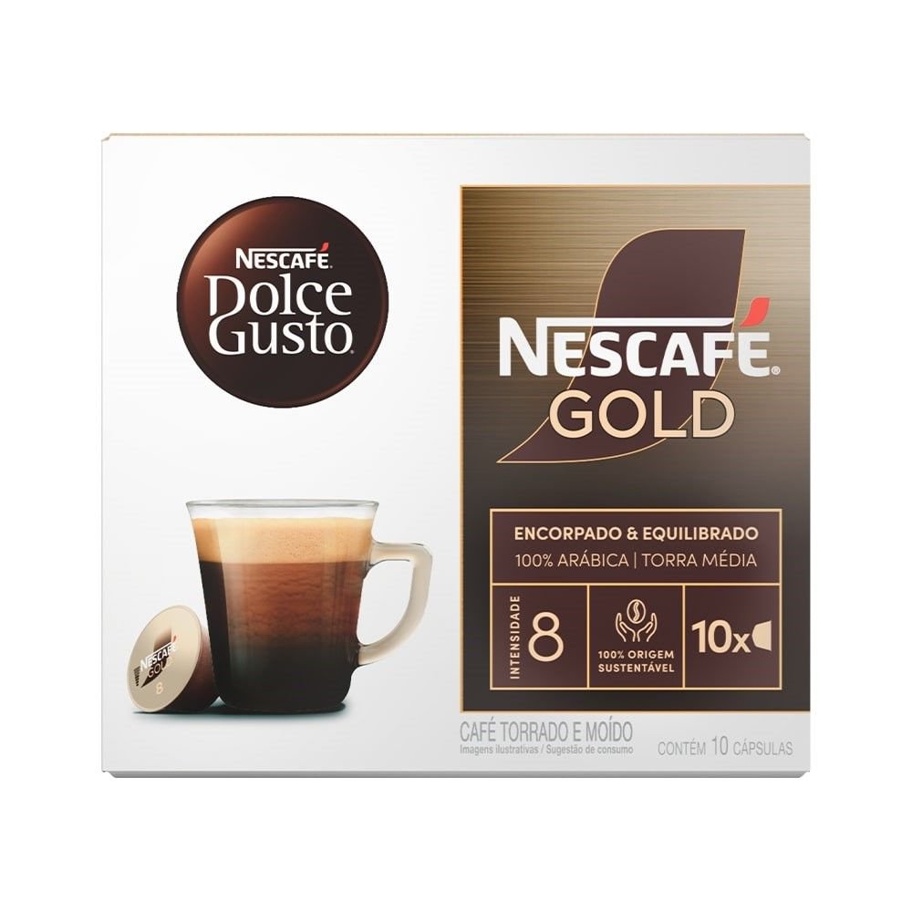 Café Em Cápsulas Dolce Gusto Gold Com 10 Unidades 80g
